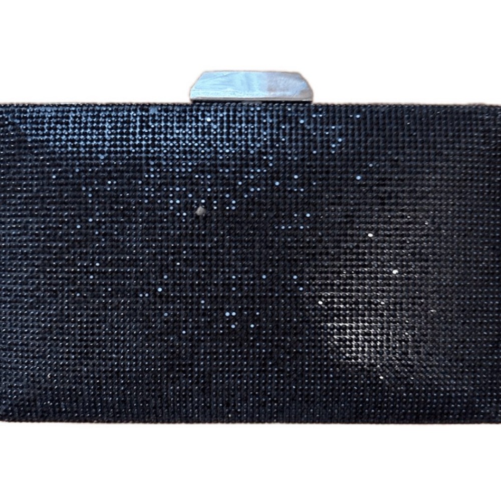 Nina Black Sparkle Clutch